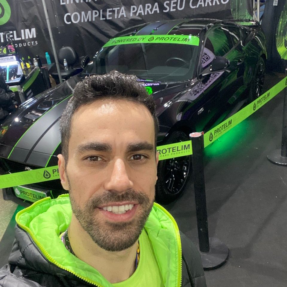 Jeff no estande da Protelim durante o Detailer Fest Jundiaí